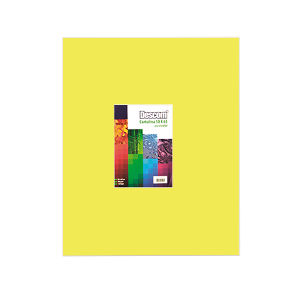 Pack 25 h. cartulina Amarillo Medio 50x65 cm
