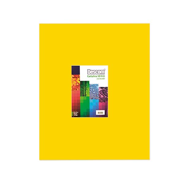 Pack 25 h. cartulina Amarillo Limón 50x65 cm