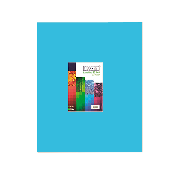 Pack 25 h. cartulina Azul Celeste 50x65 cm
