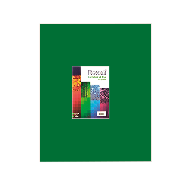 Pack 25 h. cartulina Verde Navidad 50x65 cm