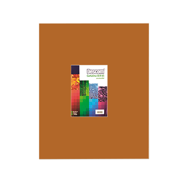 Pack 25 h. cartulina Marrón 50x65 cm