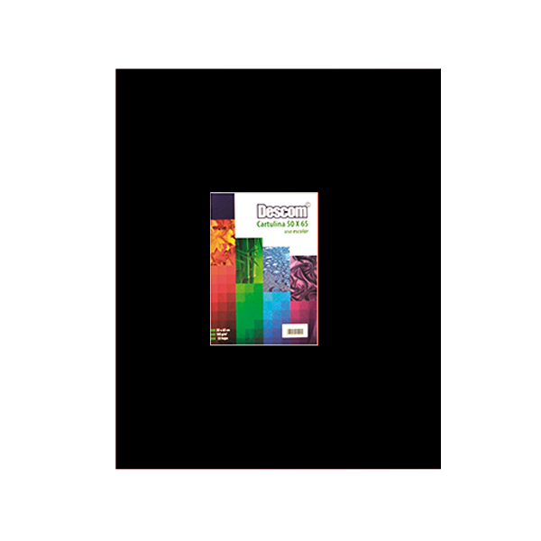 Pack 25 h. cartulina Negro 50x65 cm