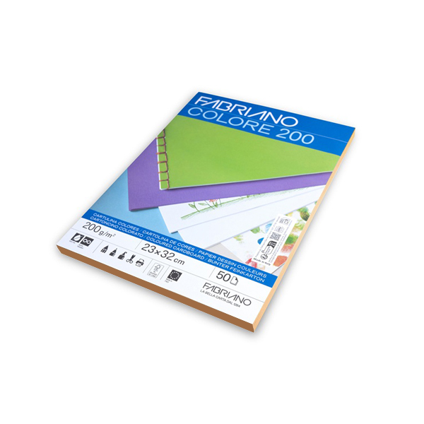 Cartulina tapas 200 g 23x32 FSC Crema. Pack 50 h.