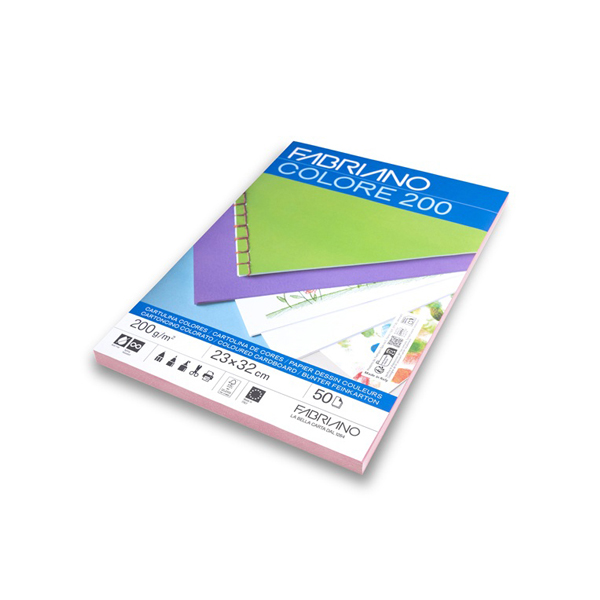 Cartulina tapas 200 g 23x32 FSC Rosa. Pack 50 h.