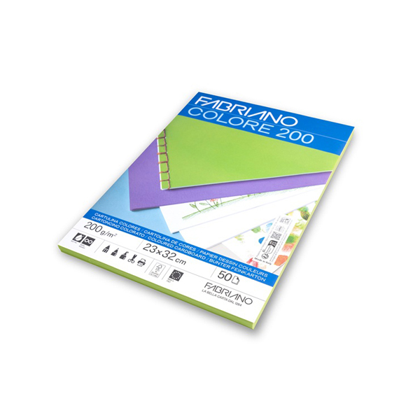 Cartulina tapas 200 g 23x32 FSC Verde Lima. Pack 50 h.