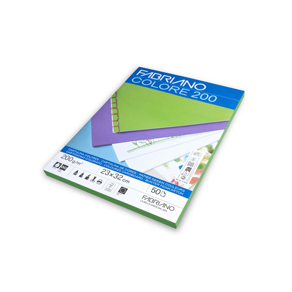 Cartulina tapas 200 g 23x32 FSC Verde Pino. Pack 50 h.