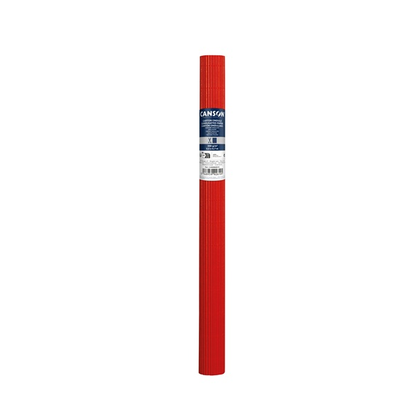 Rollo cartón ondulado Canson 50x70 300 g Rojo
