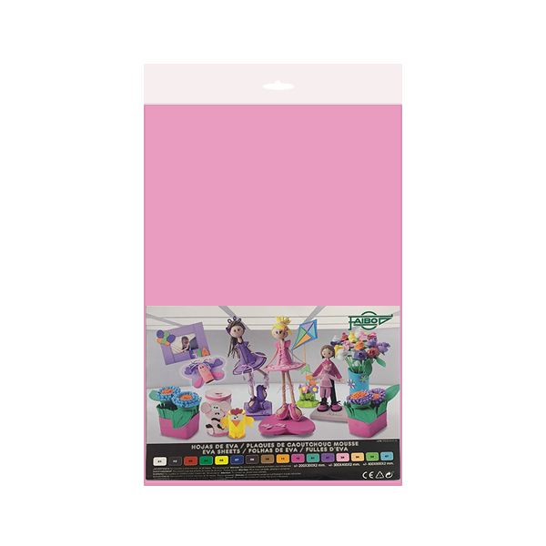 Planchas Eva 20x30 Rosa. Bolsa 10