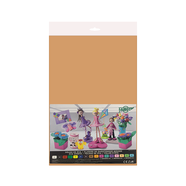 Planchas Eva 20x30 Melocotón claro. Bolsa 10