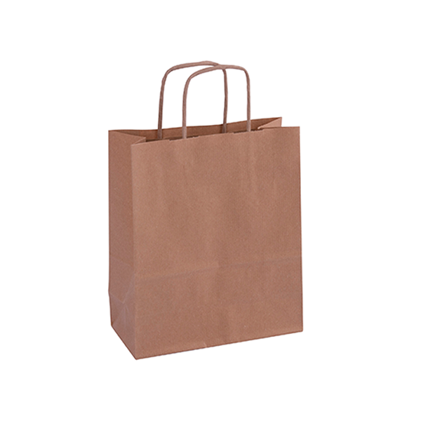 Paq. 50 bolsas papel kraft 25x11x31 cm Marrón