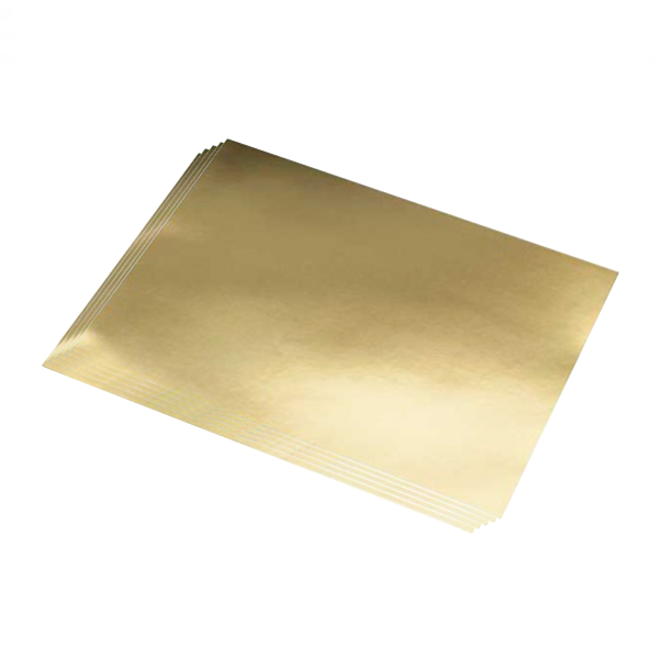 Pack 5 h. cartulina metalizada 50x65 Oro