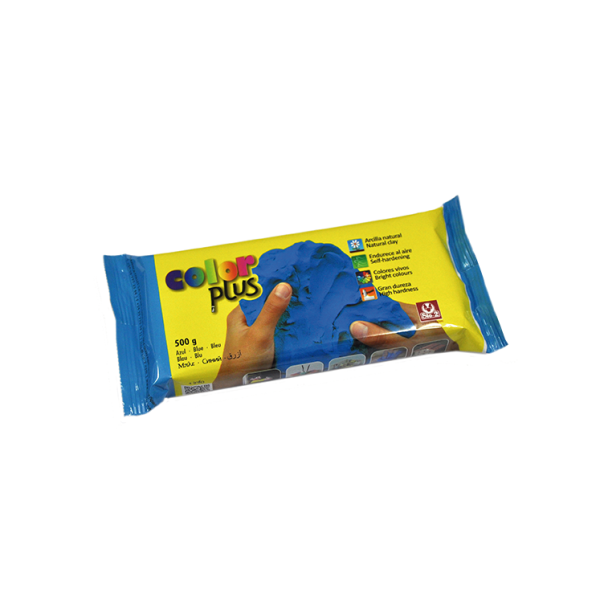Pasta modelar Color Plus 500 g Azul