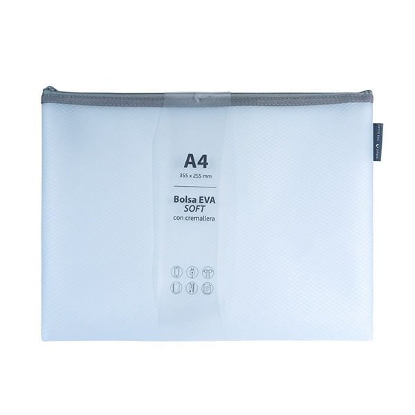 Bolsa cremallera Eva-Bag A4 Azul