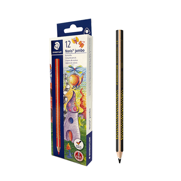 Lápiz Staedtler Noris jumbo 188 Negro. Caja 12 u.