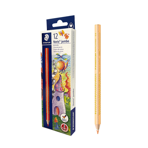 Lápiz Staedtler Noris jumbo 188 Melocotón claro. Caja 12 u.