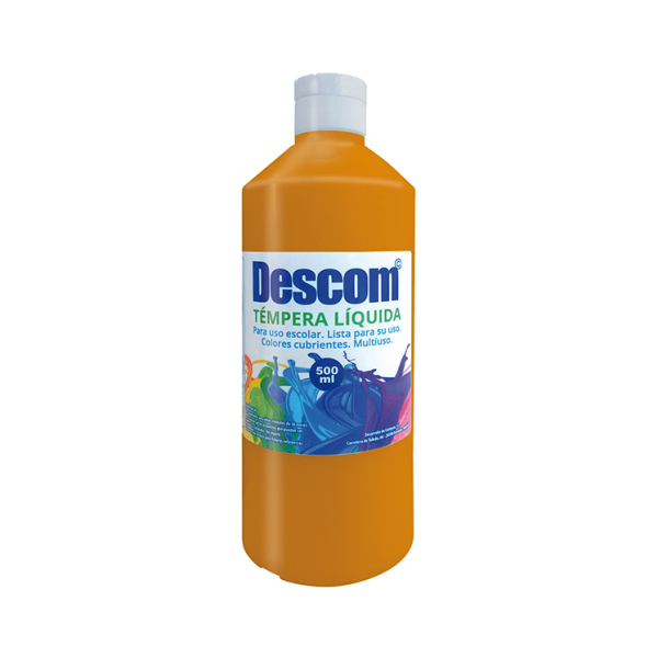 Témpera líquida Descom 500 ml. Naranja