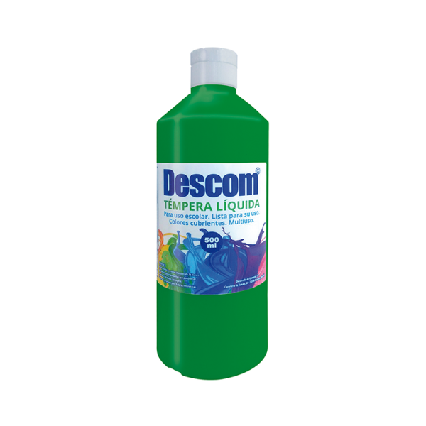 Témpera líquida Descom 500 ml. Verde oscuro