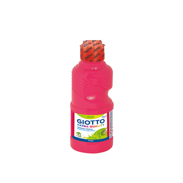 Témpera fluorescente Giotto 250 ml. Rosa