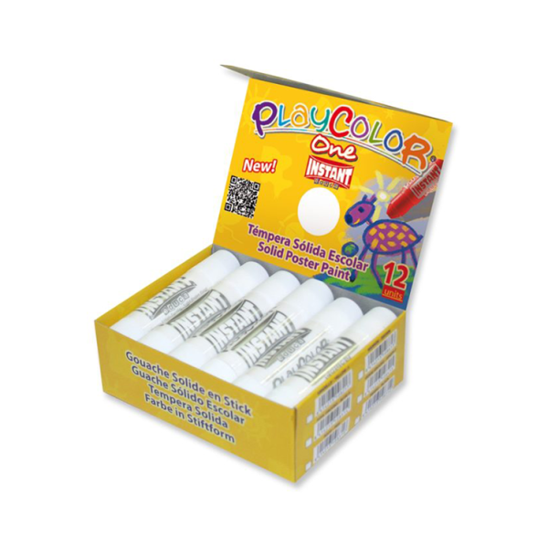 Témpera Playcolor One Blanco. Caja 12