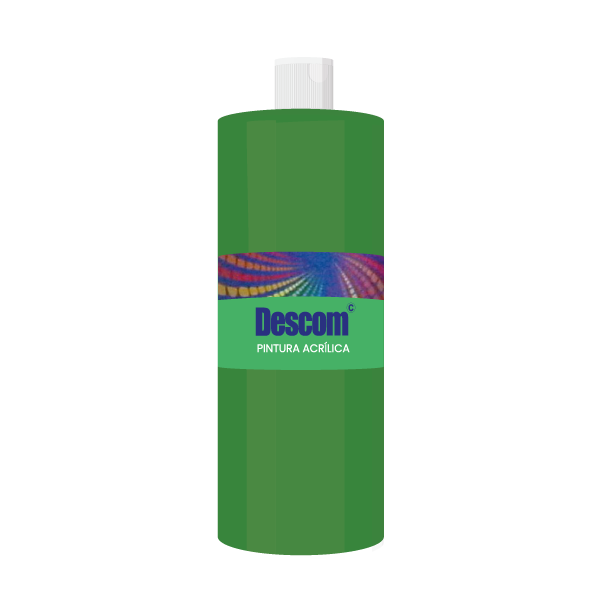 Pintura acrílica 500 ml. Verde osc. Uso escolar