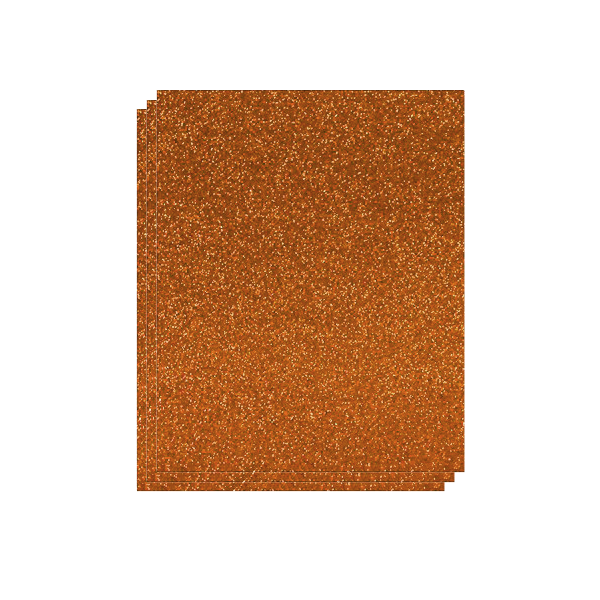 Plancha Eva 40x60 cm purpurina Naranja. Bolsa 3 u.
