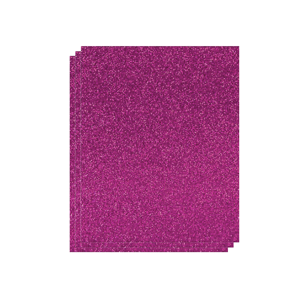 Plancha Eva 40x60 cm purpurina Fucsia. Bolsa 3 u.