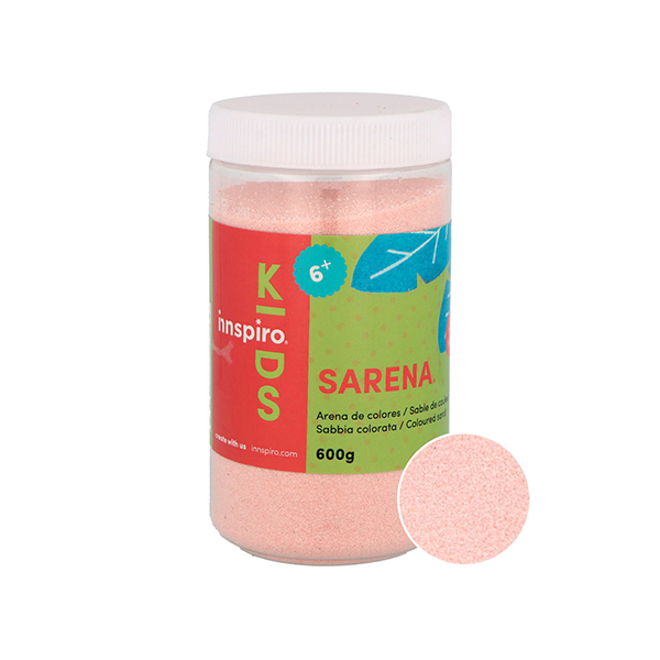 Arena colores Rosa. Bote 600 g.