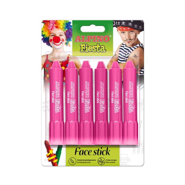 Blíster 6 barras maquillaje Face Stick Rosa