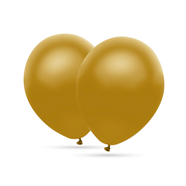 Bolsa 50 globos lisos metalizado Oro
