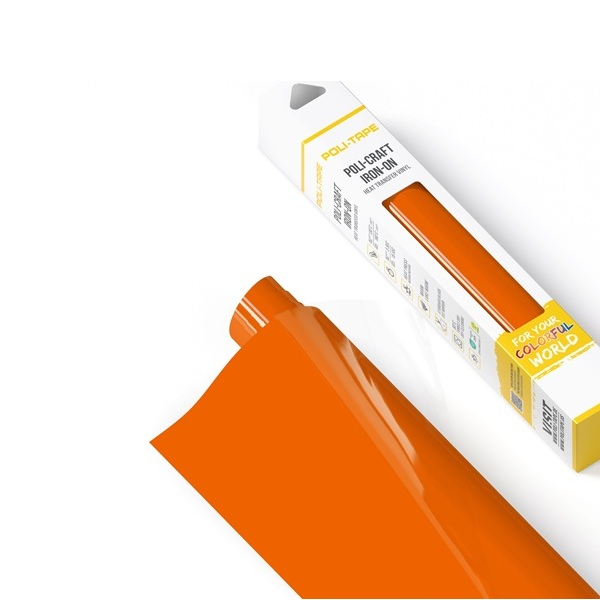 Rollo 30,5x122 cm film transferencia textil Poli-Tape Naranja