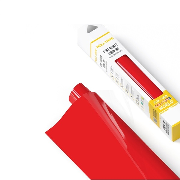 Rollo 30,5x122 cm film transferencia textil Poli-Tape Rojo