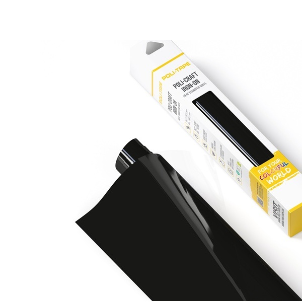 Rollo 30,5x122 cm film transferencia textil Poli-Tape Negro