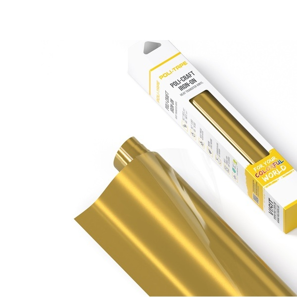 Rollo 30,5x122 cm film transferencia textil Poli-Tape metaliz. Oro