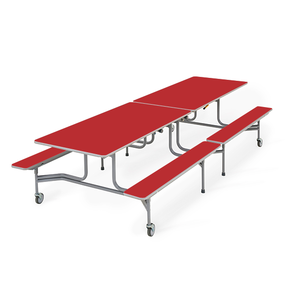 Mesa TTX13 305x75 cm alt. 68 cm Rojo
