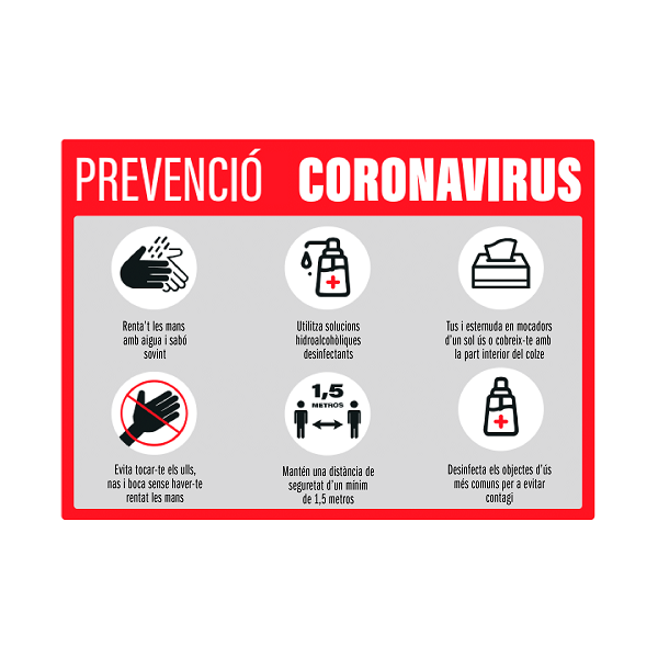 Vinilo adh. prevenció coronavirus