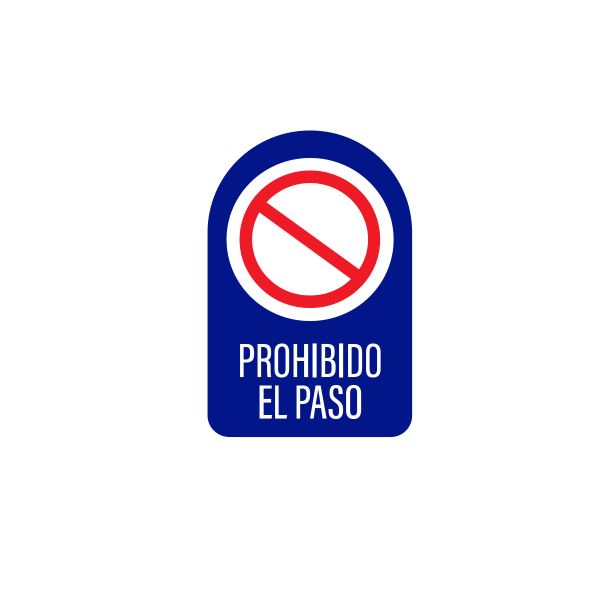 Vinilo adh. prohibido el paso